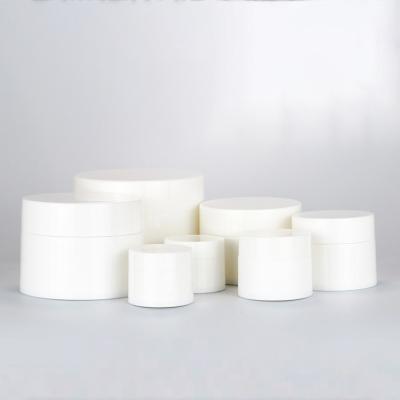 China 3g 5g 10g 15g 30g 50g 80g Cosmetic Luxury White Plastic Jars For Cosmetic Creams With Twist Lid for sale