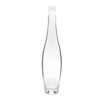 China Gift & Wholesale Unique Craft Vodka Brandy 275ml 375ml 500ml Clear Glass Wine Bottles With Caps for sale