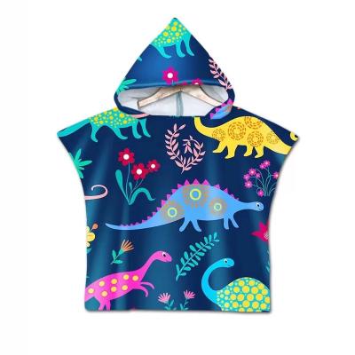 China Hooded Compressed Terry Cloth Beach Towel Summer Kids Hooded Beach Towel for sale