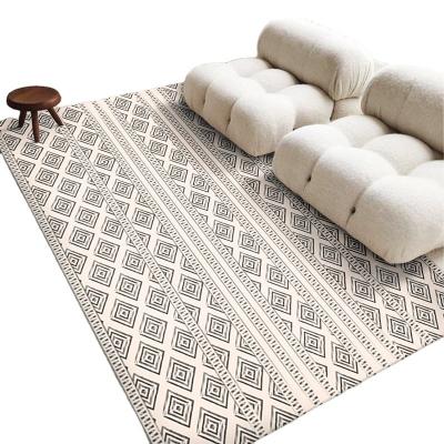 China Machine Washable Moroccan Crystal Rugs Carpets And Rugs Bedroom Rugs Geometric Design Velvet Bedroom Living Room Floor Rug for sale