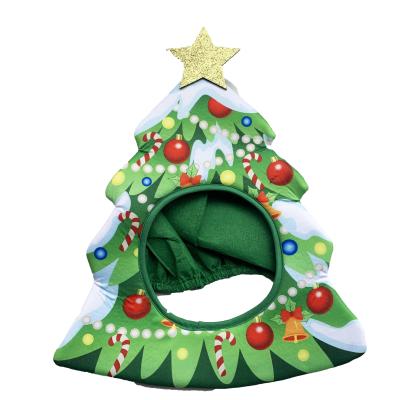 China 2022 New Fashion Christmas Image Christmas Hat Tree Shape Hat Party Decoration Funny Design For Christmas Festival for sale