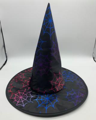 China Polyester Hot Sale Products Carnival Party Halloween Wizard Black Witch Headed Hat for sale