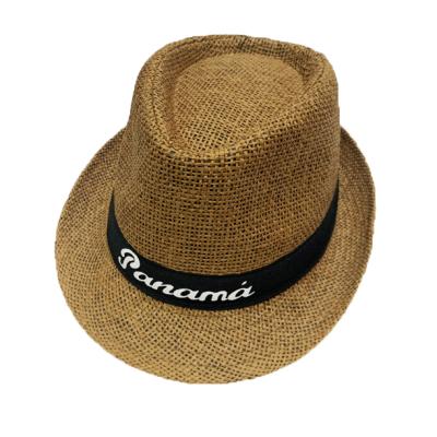 China New Style Fashion Jazz Gentleman Panama Fedora Straw Wide Brim Cowboy Hat Hat Outdoor Fashion for sale