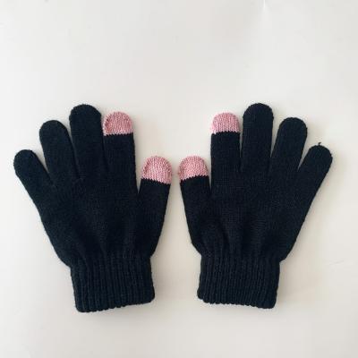 China Wholesale Unisex Cozy Jacquard Winter Mittens Touch Screen Warm Knitted Gloves for sale