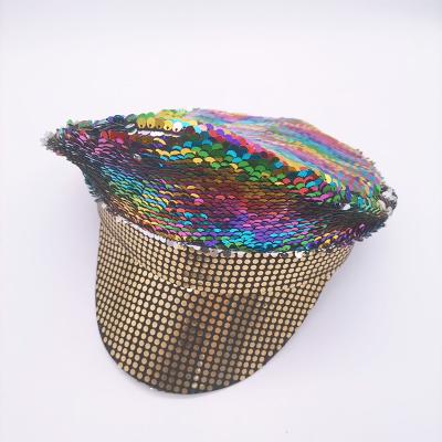 China High Quality Character Carnival Party Hats Cheap Birthday Party Hats Sequin Police Hat For Party for sale