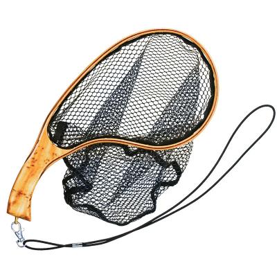 China 2022 New Multifilament Camphor Wood Handle Golden Carp Fly Fish Landing Net for sale