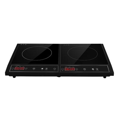 China Can Be Customized Two-Burner Cooking Induction Cookers Black Crystal Plate for sale