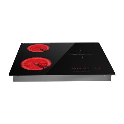 China Can Be 5200W Electric Infrared Hob Burner 2 Burner Induction Cookers Combined Hob 2 Burner Customized Ceramic Element 2 Zone, BSCI, ISO, CE, ROHS en venta