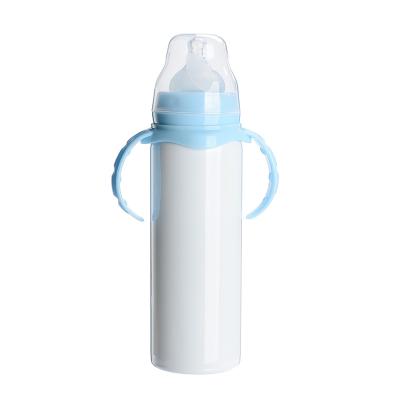 China Business USA Warehouse 8oz Sippy Tumbler Sublimation White Double Wall Vacuum Insulation Bottle Leakproof Tumbler for sale