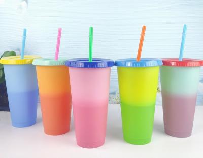 China Viable Color Changing Color Changing Tumbler 710ml&480ml Plastic Cup for sale