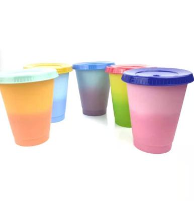 China Sustainable Color Changing Plastic Cups 480ml&710ml Tumbler Coffee Cup Reusable for sale