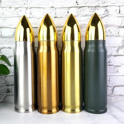 China Business 1L Water Bottles Stainless Steels Wall Thermos Flask Water Bottle Tumbler Bullet Shape Thermos Bottle Dual for sale