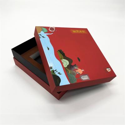 China High Luxury Custom Recyclable Packaging Box Magnetic Tea Gift Box Lid Tea Pot Cardboard Telescope Style Luxury Gift Box for sale