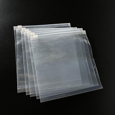 China Wholesale Eco-friendly Recyclable Transparent Ziplock Gift Slider Storage Glass Zipper Bag With Stock Original PE Packaging Bag STOCKLOT for sale