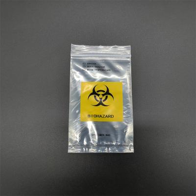 China Disposable Medical Supplies Packaging Bags PE Material Zipper Bags With Anti-Slip Strips Customized Logos Programmable Surfaces Print Number for sale