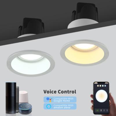 China Modern 10% Off Hotel Decoration Lighting Color Warm Color Automotive Adjust Zigbee COB LED Downlights CCT for sale