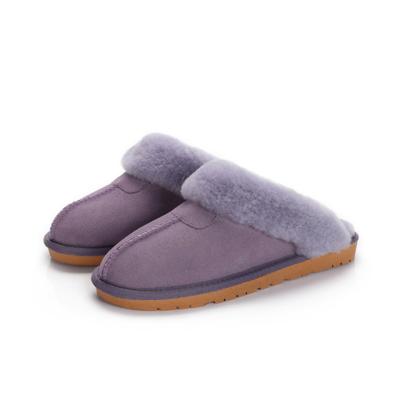 China Wholesale Durable High Quality Indoor Australian Merino Genuine Sheepskin Fur Slipper Shoes For Women For Men for sale