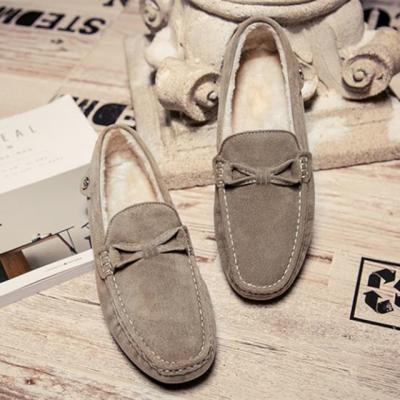 China High Quality Customized Breathable Natural Sheepskin Shoes Men Moccasin for sale