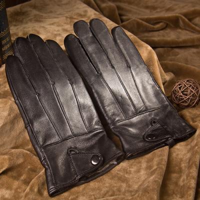 China Simply 2021 New Fashion Men's Leather Gloves Patched Leather Gloves for sale