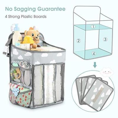 China Multi-Function Hanging Crib Diaper Stacker Nursery Baby Shower Organizer Bag Diaper Caddy Organizer Gifts For Newborn for sale