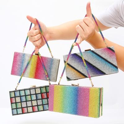 China 2021 PVC Fashion Women Rhinestone Purse Women Purse Sparkly Bling Crystal Diamond Money Bag Purse for sale