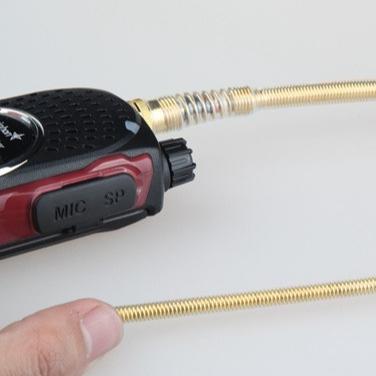 China VHF&UHF Aluminum Gold Two Way Radio Flexible Antenna QX405 for VX-6R LT-6600 UV-QX2 Walkie Talkie en venta