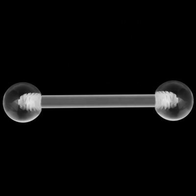 China Wholesale FASHIONABLE Tongue Acrylic Soft Transparent Barbell Body Jewelry Fashion Straight Bar For Sale for sale