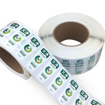 China Waterproof Custom Vinyl Double Sided Adhesive Label For Bottles for sale