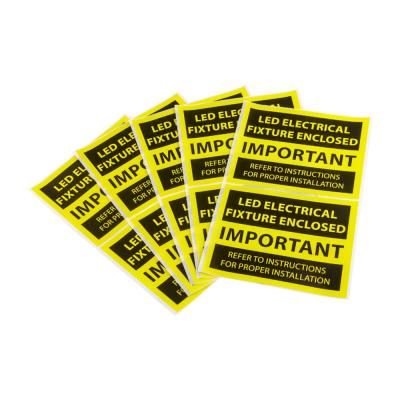 China Waterproof High Quality Custom Warning Dangerous Goods Label Sticker Hazard Label Sticker for sale