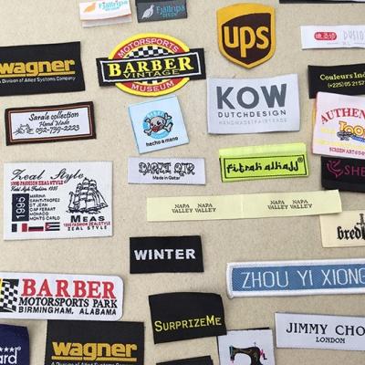 China High Quality Custom Woven Cotton Apparel Labels Fabric Private Label , T-shirt Labels for sale