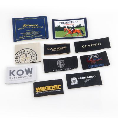 China Sustainable Cheap Custom Garment Woven Price Satin Labels Tags For Sportswear for sale