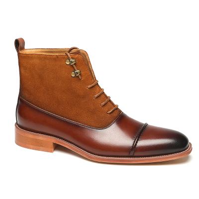 China Waterproof High Custom Italian Chelsea Western Genuine Leather Boots For Men for sale