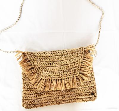 China Elegant Fashion Ladies Raffia Straw Hand - Woven Clutch Bag Women Bags for sale