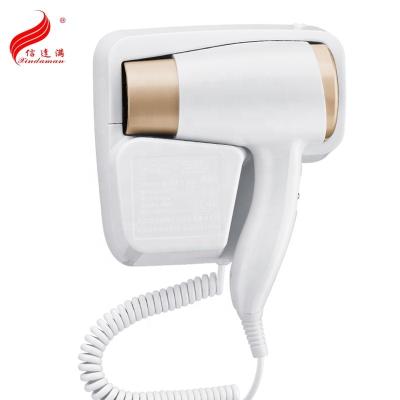 China Wall Mounted Foldable ABS Plastic Hotel Bathroom Hair Dryer Wholesale DC Motor 1000W Hotel Hair Dryer for sale