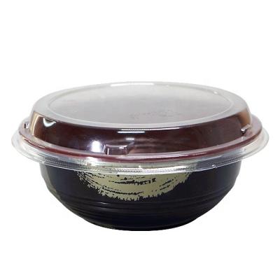 China 80% Discount 700ml Remen Red Black Disposable Noodle Soup Bowl Disposable Packaging Bowl for sale