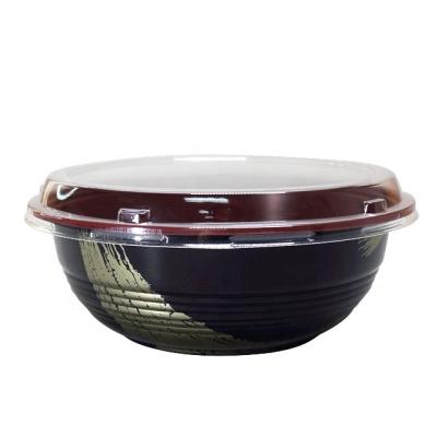 China 80% Discount 1000ml Disposable Soup Container Microwave Plastic Noodle Bowl With Lid for sale