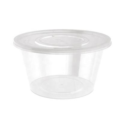 China Freezer Noodles 1500ml Bento Box Round Soup Cup Microwave Safe Disposable Disposable Hot Bowl Plastic Disposable Bowl With Lid for sale