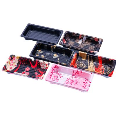 China 100% Food Grade Materials China Manufacturer Food Sushi Box Sushi Packaging Takeout Trays for sale