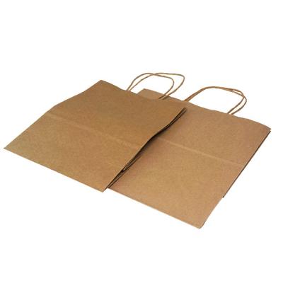 China Recyclable custom restaurant food delivery take out tote bag design your own logo receucle kraft paper bag for sale