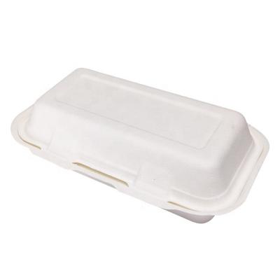 China Biodegradable Food Grade And Cheap Sourcing Flip Top Sugarcane Bagasse Lunch Box Food Packaging for sale