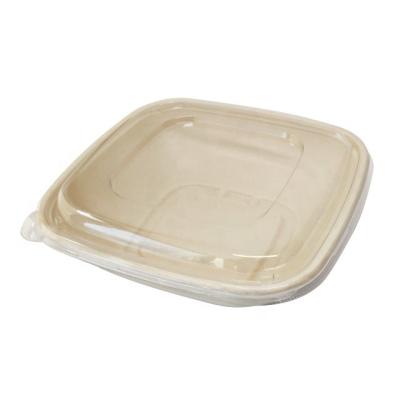 China Unbleached Disposable Biodegradable Biodegradable Fiber Pulp Box Sugar Cane Bagasse Microwave To Go Bowl With Lid for sale