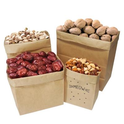 China Recycled Materials Bread Kraft Paper Bag French Fries Paper Bags Hamburger Greaseproof Paper Bag for sale