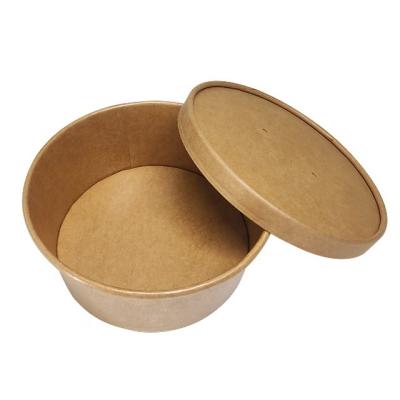 China 1200ml Food Packing Takeout Soup Bowl Microwavable Paper Disposable Bowl Packaging With Lid for sale