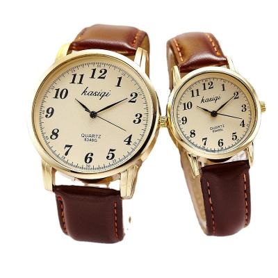 China Luxury fashion hot sale style day/date 2022 new 2 piece couples leisure belt quartz watch for lovers gift for sale