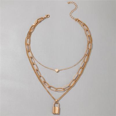 China Custom Popular Gift Alloy Daily Lifestyle Low Price Thick Trendy Chain Necklace Birthday Friendly Material for sale