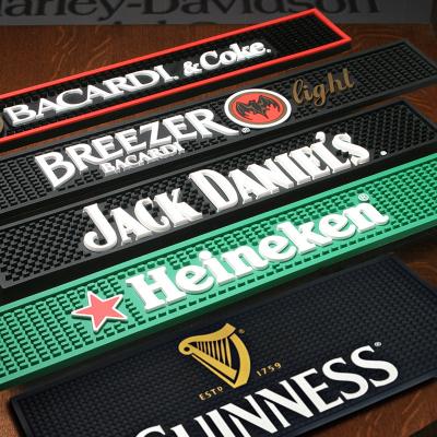 China Viable hot sale in stock Guinness PVC rubber plastic bar mat for sale