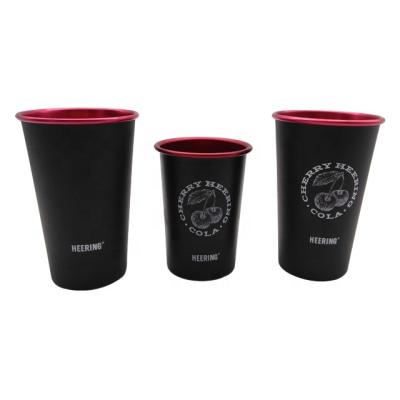 China Viable Promotional Aluminum Foil Beer Drinking Mug With Custom Logo for sale