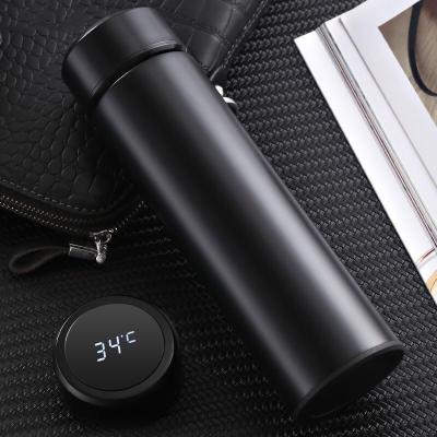 China Custom304 LED Double Wall Stainless Steel Vacuum Flask Temperature Display Vacuum Flask Viable Stainless Steel Smart Water Bottle for sale