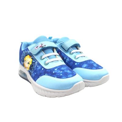 China Light Led Light Blue Girls Kids Sport Shoes for sale