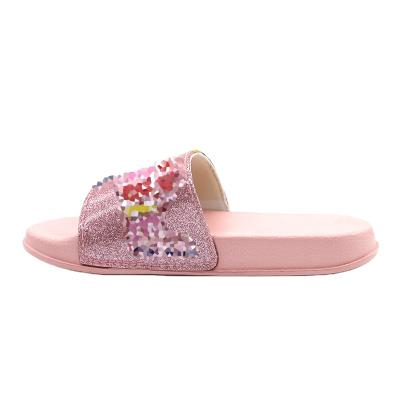 China Pink EVA Cartoon Girls Indoor Kids Lightweight Slippers for sale